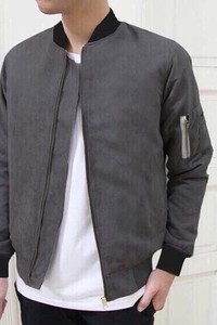 XKK003 - Áo khoác kaki Bomber cực hot MAU XAM