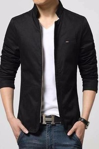 XAK67 - Áo khoác kaki giả vest mẫu mới đen