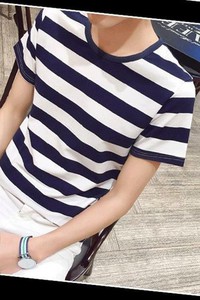 Bb1775 - áo thun sọc ngang cực hot - xanh den