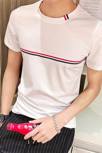 Bb1739 - áo thun sọc ngực 2 màu mẫu mới  cực hot màu trắng