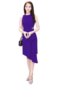 Đầm vạt xéo nhúng eo