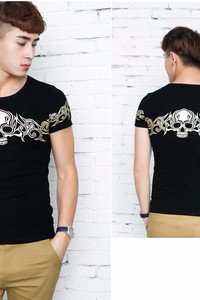 Hugo - Áo thun in hình hoa văn đầu lầu cao cấp BB 1193