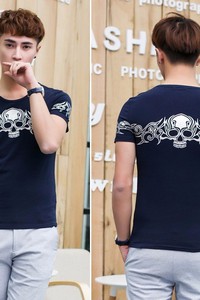 Hugo - Áo thun in hình hoa văn đầu lầu cao cấp BB 1194