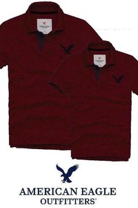 SP004 - Áo polo American Eagle mẫu mới màu đỏ