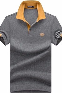 XP017 - Áo thun polo logo bông lúa mẫu cực HOT màu xám