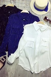 Sơ Mi kẻ sọc túi nắp