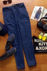 Baggy trơn chít eo