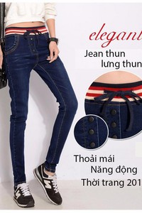 Quần jean lưng thun cài nút tb0191