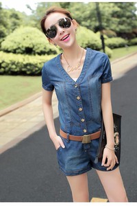 Đồ Bộ Jumsuit Sort Jean Cổ Tim