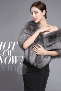 Áo choàng lông chồn dáng ngắn TA235