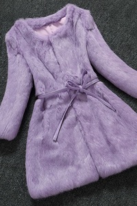 Áo khoác lông thỏ dáng dài TA238