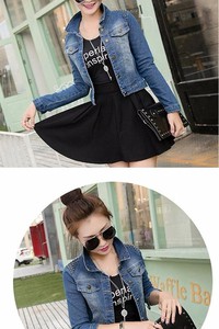 Áo khoác jean lửng đính hạt