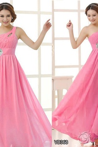 Đầm lệch vai kèm phụ kiện đá sang trọng VD368