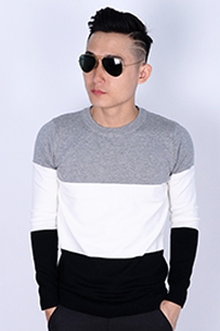 Áo len nam tay dài thời trang sọc ngang 857 02001480107