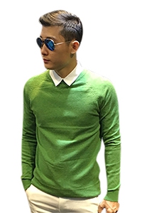 Áo len nam màu xanh lá thời trang hàn quốc