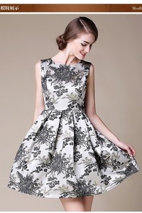 Đầm gấm xòe - CHST-817