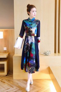 Đầm xòe xẻ tà- CHSP-048