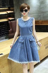 Đầm jean xòe 2 túi - CHGT-231