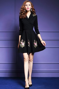 Đầm xòe họa tiết - CHCC-077