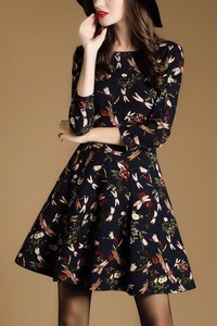 Đầm xòe họa tiết - CHCC-073