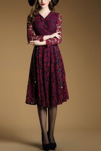 Đầm xòe ren chéo ngực - CHCC-068