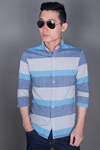Áo sơ mi nam kẻ caro tay dài thời trang 03000550108