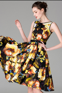 Đầm xòe họa tiết - CHCC-063