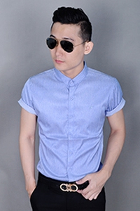 Áo sơ mi nam tay ngắn cổ nhỏ kiểu hàn quốc 03000470108