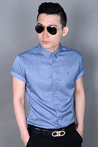 Áo sơ mi nam tay ngắn cổ nhỏ kiểu hàn quốc 03000470127