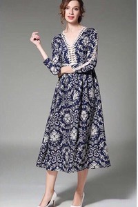 Đầm maxi voan họa tiết - CHST-949