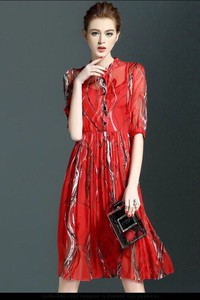 Đầm maxi họa tiết sọc - CHST-905