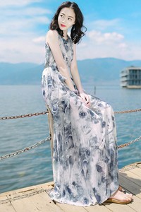 Đầm maxi họa tiết - CHQC-091