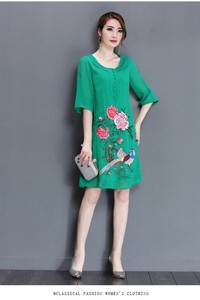 Đầm suông thêu hoa - ST016-H370