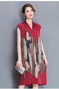 Đầm suông voal họa tiết - CHST-999