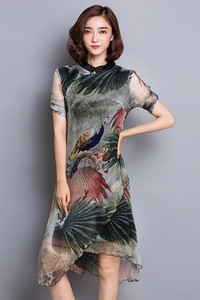 Đaamd suông họa tiết tà cách điệu - CHQC-131