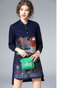 Đầm sơ mi họa tiết thêu - CHCC-233