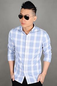 Áo sơ mi nam tay dài sọc caro SM1206