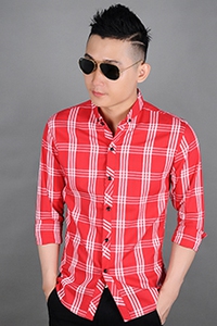 Áo sơ mi nam tay dài sọc caro SM1207