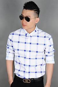 Áo sơ mi nam tay dài sọc caro SM1204