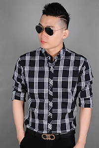 Áo sơ mi nam tay dài sọc caro SM1205