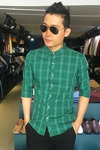 Áo sơ mi nam tay dài sọc caro SM1194