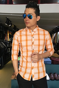Áo sơ mi nam tay dài sọc caro SM1196