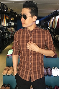 Áo sơ mi nam tay dài sọc caro SM1199