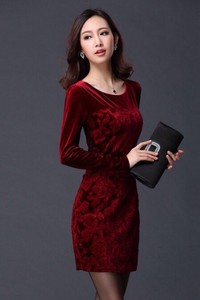 Đầm body nhung hoa - CHST-591
