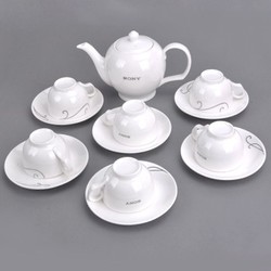 Bộ bình trà hoa tiên sứ xương