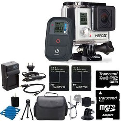 Máy quay phim GoPro Hero3 Plus Black Edition HD Camcorder Camera 2 Battery 32GB Top Kit