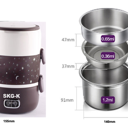 Hộp cơm hâm nóng inox cao cấp hút chân không CHLB Đức SKG-K1