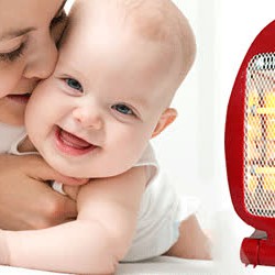 Đèn sưởi, quạt sưởi, máy sưởi halogen 2 bóng, 3 bóng an toàn cho trẻ sơ sinh có chế độ quay, tự động ngắt , BH 12 tháng