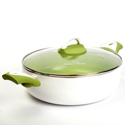 Nồi lẩu tráng sứ ELMICH vung kính đáy từ-chính hãng ĐỨC