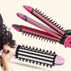 Lược điện đa năng, vừa dập xù, uốn xoăn, là thẳng, đánh rồi tóc, lược điện 3 in 1 giá cực khuyến mãi